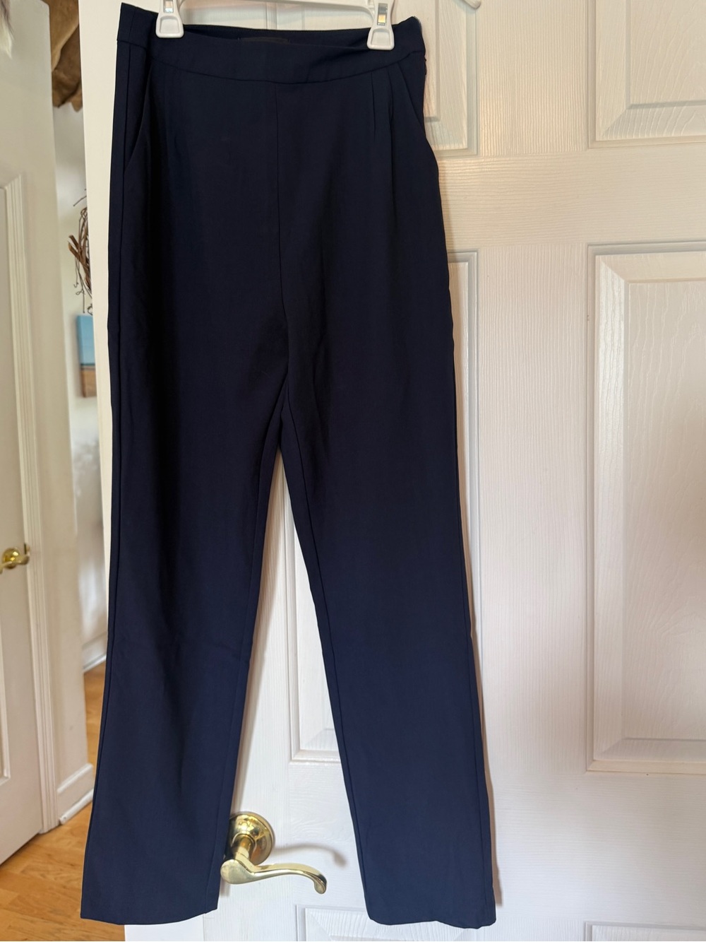 Lulu's Navy Straight-Leg Trousers